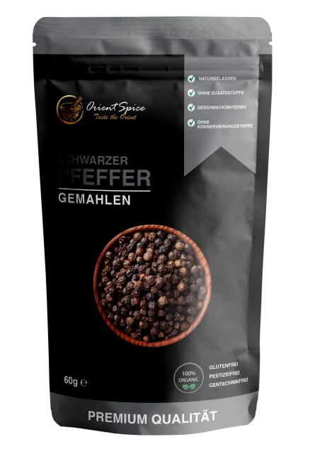 Pfeffer schwarz gemahlen