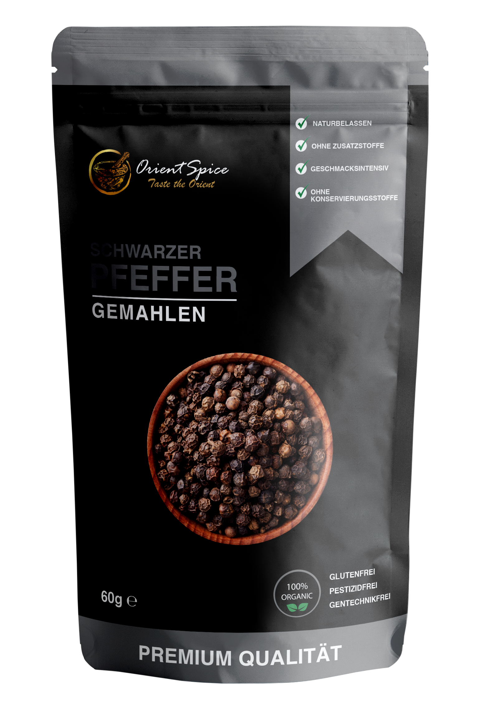 Pfeffer schwarz gemahlen